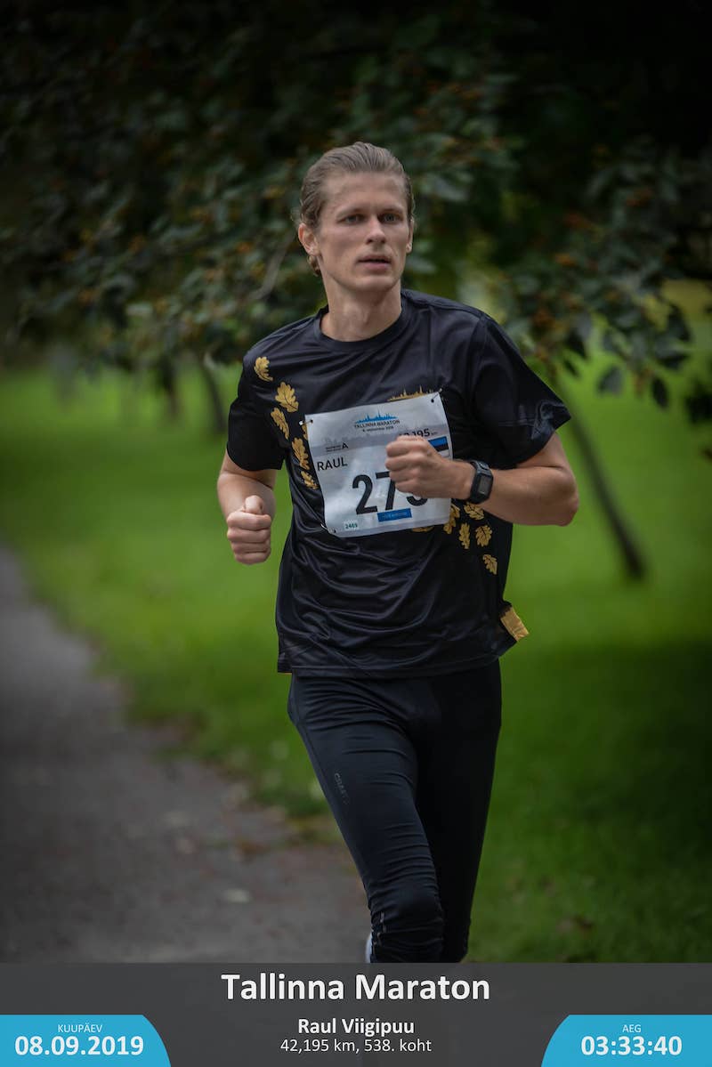 Raul jookseb Tallinna Maratonil 2019